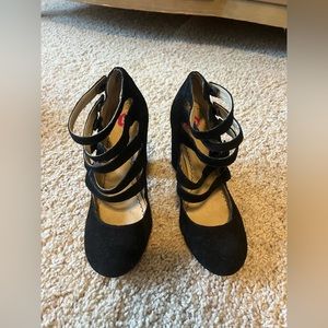 BP black suede heels